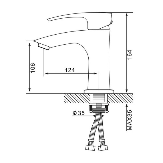 Смеситель для раковины Gappo G07-9 G1007-91, оружейная сталь - фото 2