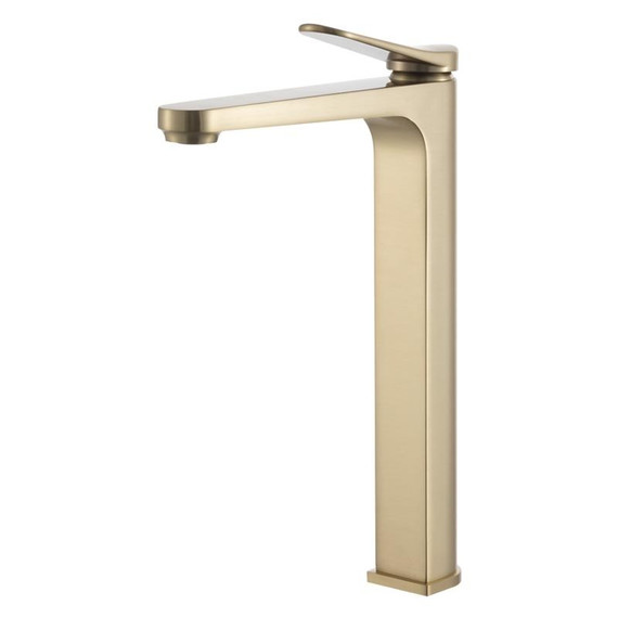 Смеситель для раковины высокий Gappo G10-3 G1010-23, золото сатин, Цвет производителя: золото сатин - фото 