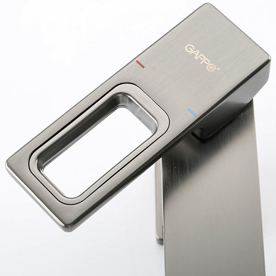 Смеситель для раковины Gappo G1017-9, оружейная сталь - фото 8