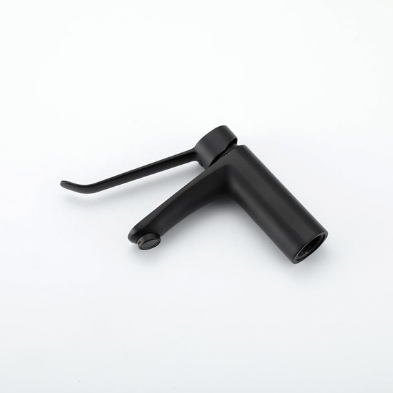 Смеситель для раковины с локтевой (хирургической) ручкой Gappo G1021-6, черный, Цвет производителя: чёрный - фото 17