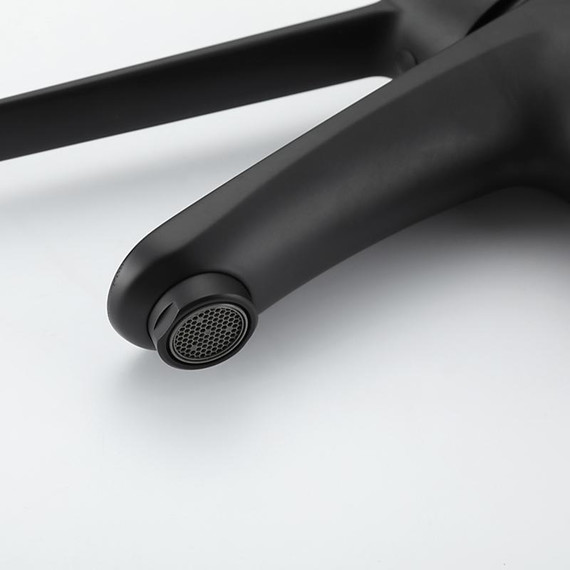 Смеситель для раковины с локтевой (хирургической) ручкой Gappo G1021-6, черный, Цвет производителя: чёрный - фото 18