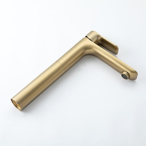 Смеситель для раковины высокий Gappo G48-3 G1048-32, золото сатин, Цвет производителя: золото сатин - фото 18