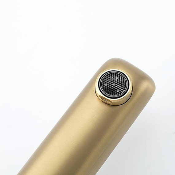 Смеситель для раковины высокий Gappo G48-3 G1048-32, золото сатин, Цвет производителя: золото сатин - фото 19