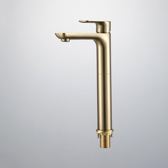 Смеситель для раковины высокий Gappo G48-3 G1048-32, золото сатин, Цвет производителя: золото сатин - фото 13