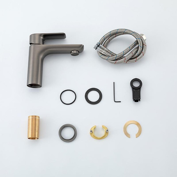 Смеситель для раковины Gappo G48-9 G1048-9, оружейная сталь, Цвет производителя: оружейная сталь - фото 16