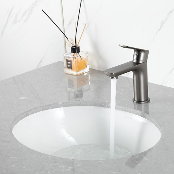 Смеситель для раковины Gappo G48-9 G1048-9, оружейная сталь, Цвет производителя: оружейная сталь - фото 8