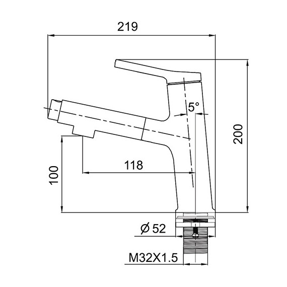 Смеситель для раковины с выдвижным изливом Gappo G1052-76, черный - фото 2