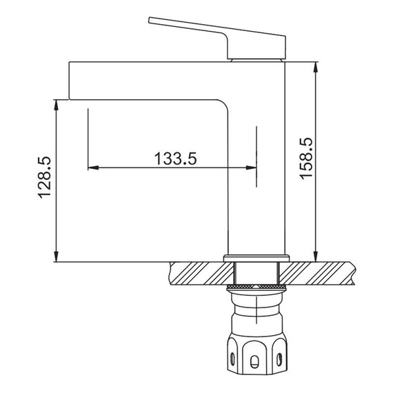 Смеситель для раковины Gappo G99-39 G1099-39, оружейная сталь, Цвет производителя: оружейная сталь - фото 2