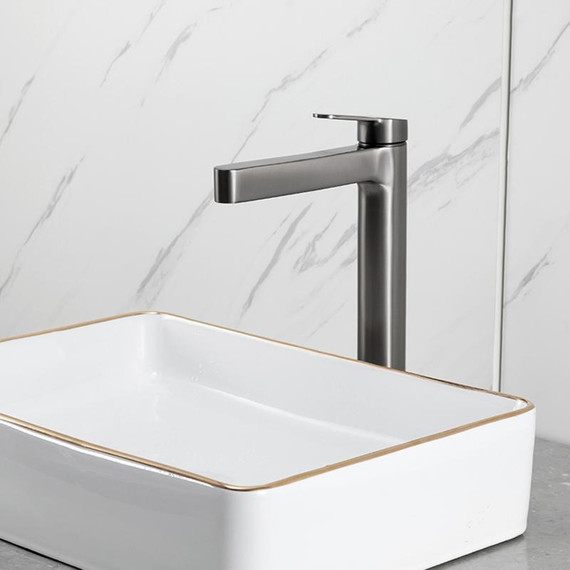 Смеситель для раковины высокий Gappo G99-39 G1099-89, оружейная сталь, Цвет производителя: оружейная сталь - фото 2