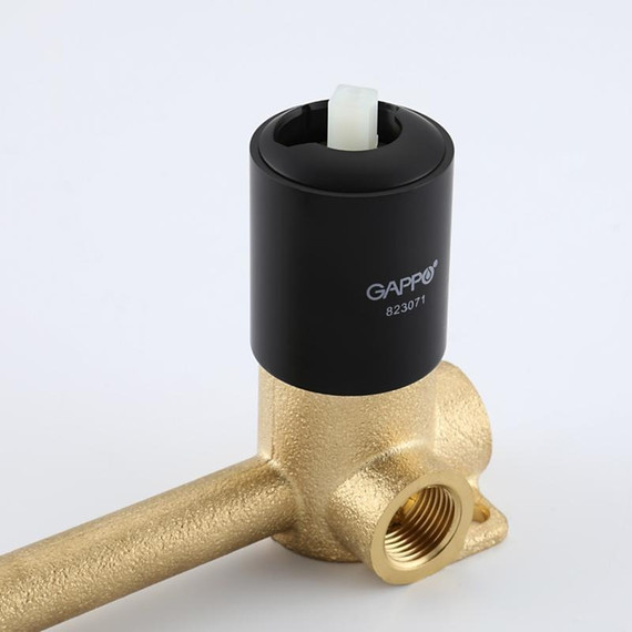 Смеситель для раковины настенный Gappo G06-6 G1206-6, чёрный, Цвет производителя: чёрный - фото 17