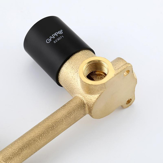 Смеситель для раковины настенный Gappo G06-6 G1206-6, чёрный, Цвет производителя: чёрный - фото 19
