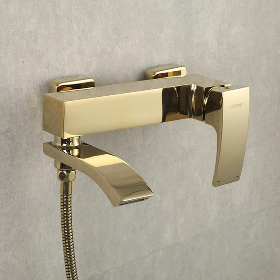 Смеситель для ванны с душевым гарнитуром Gappo G3207-3, золото - фото 8