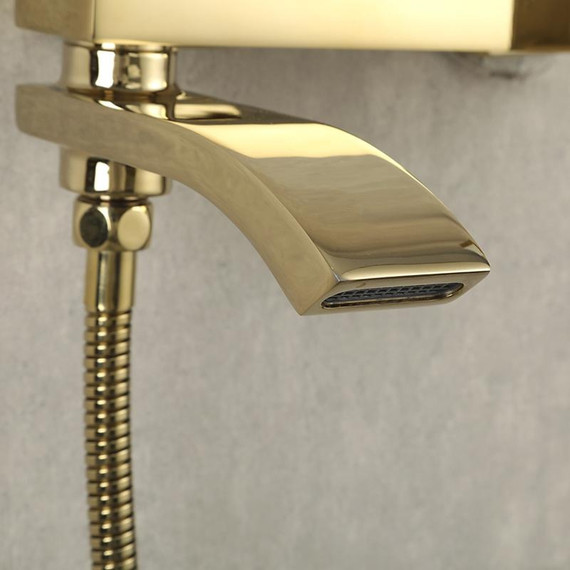 Смеситель для ванны с душевым гарнитуром Gappo G3207-3, золото - фото 9