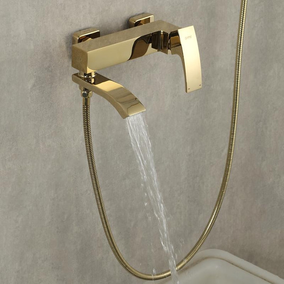 Смеситель для ванны с душевым гарнитуром Gappo G3207-3, золото - фото 12