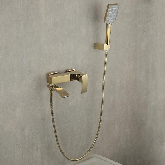 Смеситель для ванны с душевым гарнитуром Gappo G3207-3, золото - фото 3