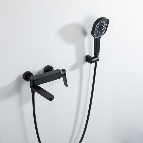 Смеситель для ванны с выдвижным изливом Gappo G10-6 G3210-6, чёрный, Цвет производителя: чёрный - фото 2