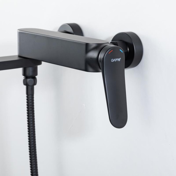 Смеситель для ванны с выдвижным изливом Gappo G10-6 G3210-6, чёрный, Цвет производителя: чёрный - фото 7