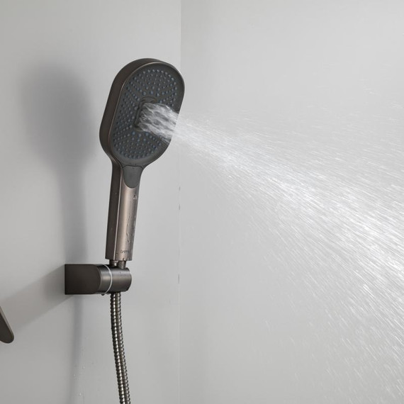 Смеситель для ванны с выдвижным изливом Gappo G10-9 G3210-9, оружейная сталь, Цвет производителя: оружейная сталь - фото 12