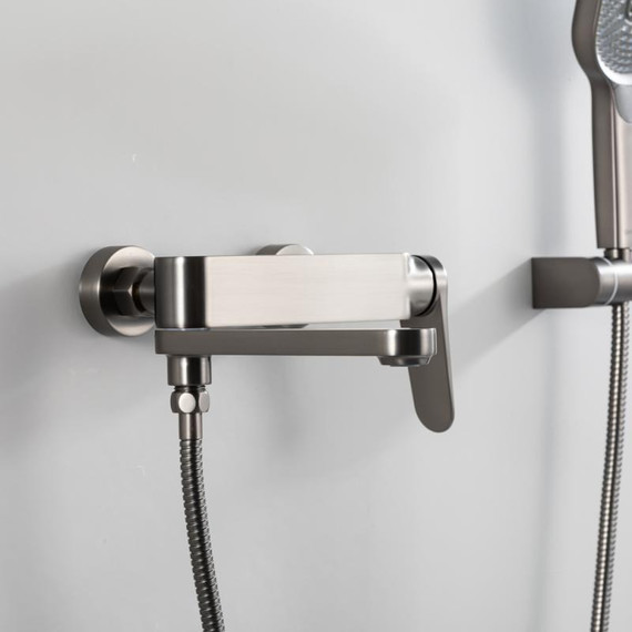 Смеситель для ванны с выдвижным изливом Gappo G10-9 G3210-9, оружейная сталь, Цвет производителя: оружейная сталь - фото 6