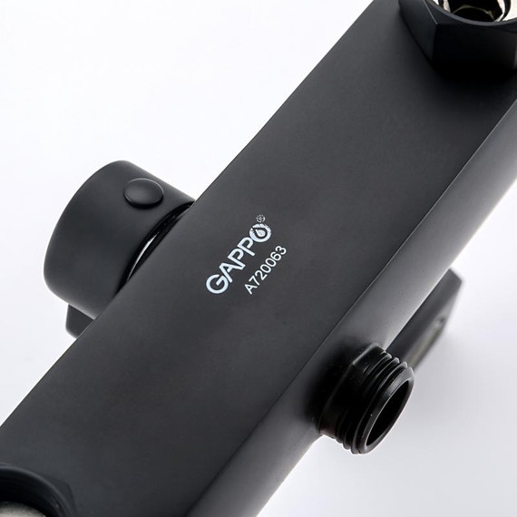 Смеситель для ванны с душевым гарнитуром Gappo Aventador G3250, черный/хром - фото 16