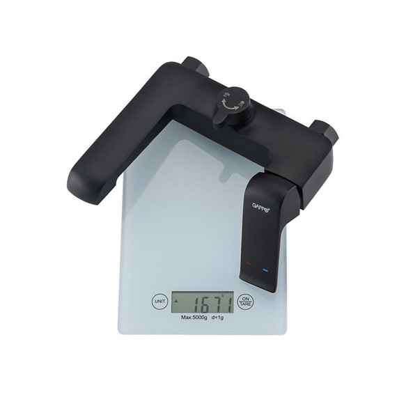 Смеситель для ванны с душевым гарнитуром Gappo Aventador G3250, черный/хром - фото 28