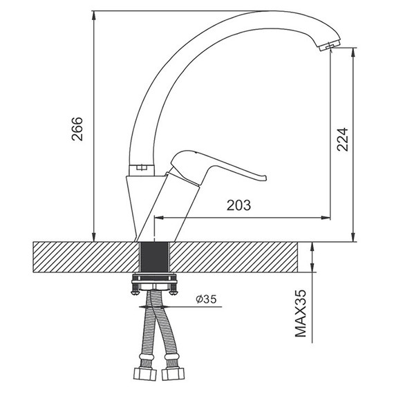 Смеситель для кухни Gappo Aventador G4150, черный - фото 2