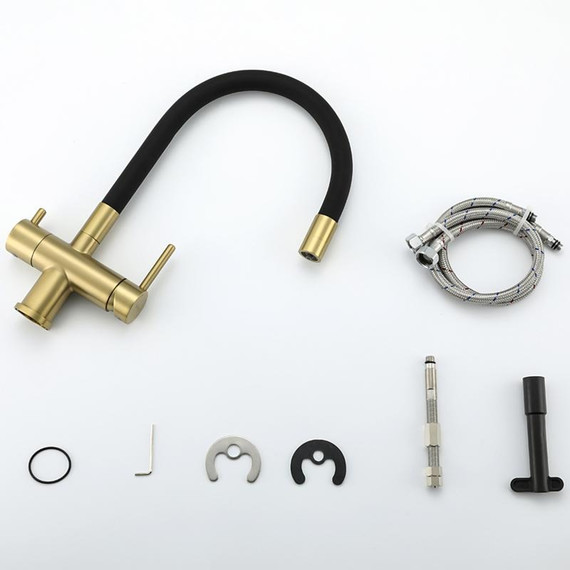 Смеситель для кухни Gappo G4398-33, золото/черный - фото 31