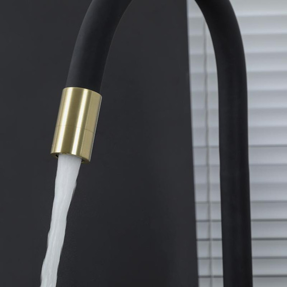 Смеситель для кухни Gappo G4398-33, золото/черный - фото 9