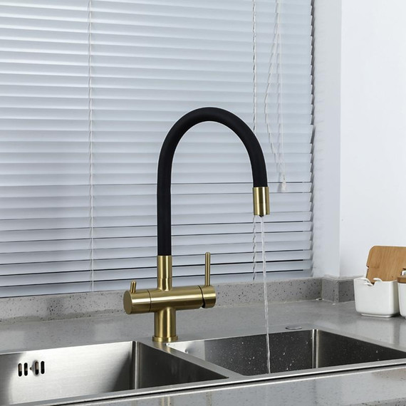 Смеситель для кухни Gappo G4398-33, золото/черный - фото 15