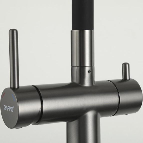 Смеситель для кухни Gappo G4398-39, оружейная сталь/чёрный - фото 20