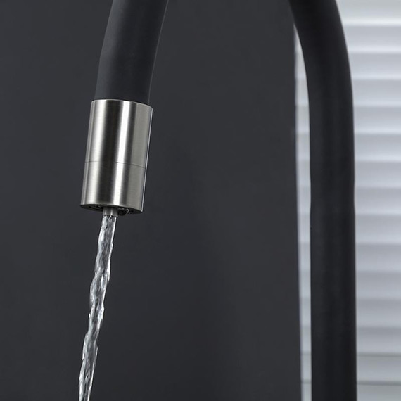 Смеситель для кухни Gappo G4398-39, оружейная сталь/чёрный - фото 8