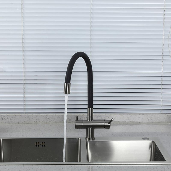 Смеситель для кухни Gappo G4398-39, оружейная сталь/чёрный - фото 13
