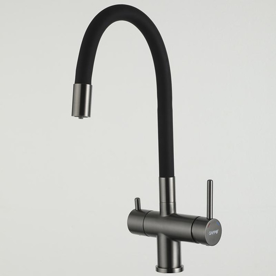 Смеситель для кухни Gappo G4398-39, оружейная сталь/чёрный - фото 19