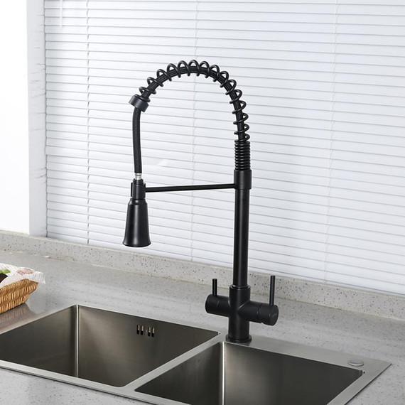 Смеситель для кухни Gappo G4398-66, черный - фото 4