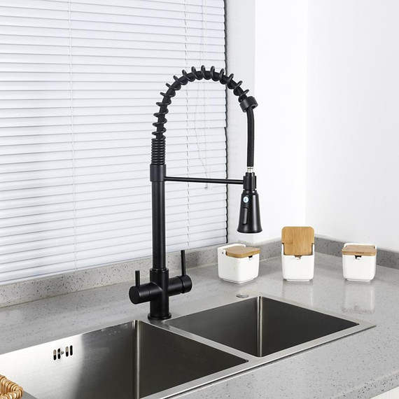 Смеситель для кухни Gappo G4398-66, черный - фото 5