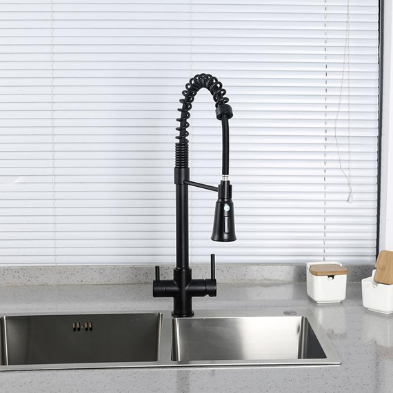 Смеситель для кухни Gappo G4398-66, черный - фото 6