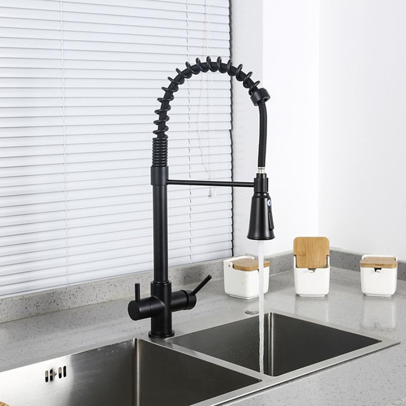 Смеситель для кухни Gappo G4398-66, черный - фото 7