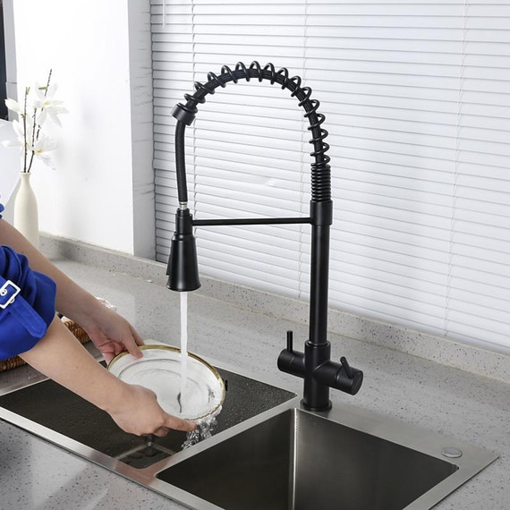 Смеситель для кухни Gappo G4398-66, черный - фото 10