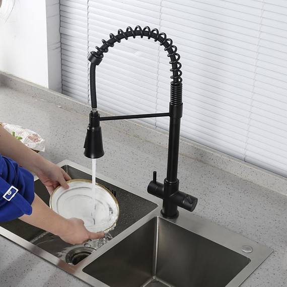 Смеситель для кухни Gappo G4398-66, черный - фото 11