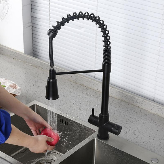 Смеситель для кухни Gappo G4398-66, черный - фото 17