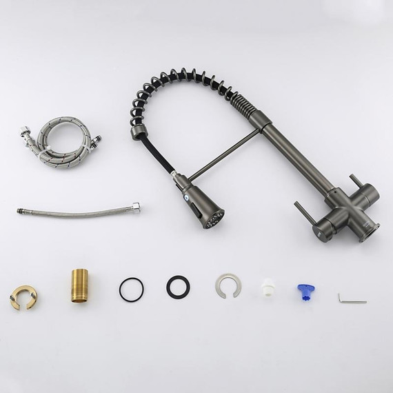 Смеситель для кухни Gappo G4398-69, оружейная сталь - фото 37