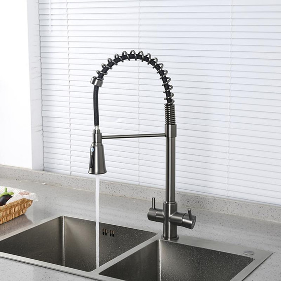 Смеситель для кухни Gappo G4398-69, оружейная сталь - фото 7