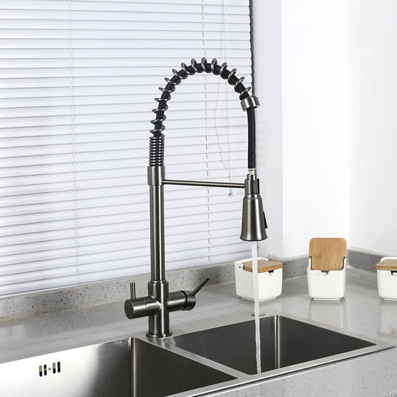 Смеситель для кухни Gappo G4398-69, оружейная сталь - фото 8