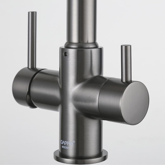Смеситель для кухни Gappo G4398-69, оружейная сталь - фото 36