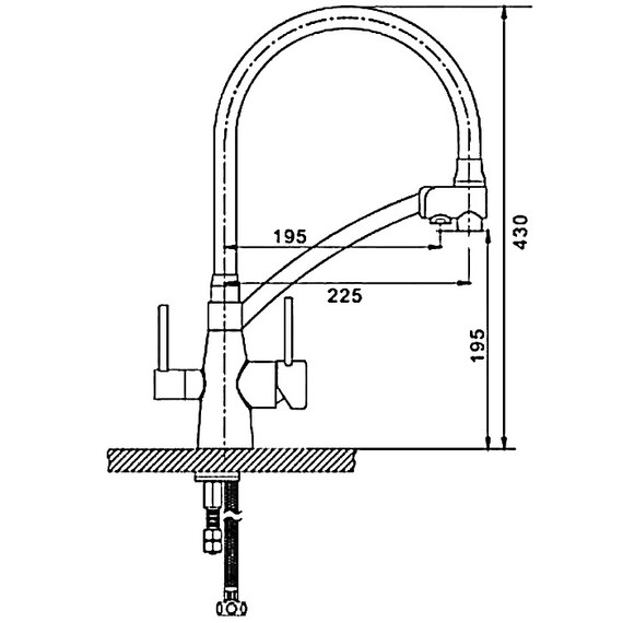 Смеситель для кухни Gappo G4398-7, черный/хром - фото 11