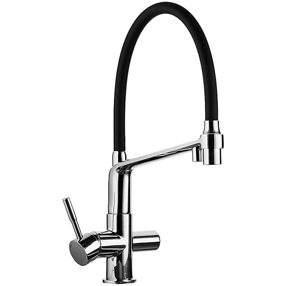 Смеситель для кухни Gappo G4398-7, черный/хром - фото 4