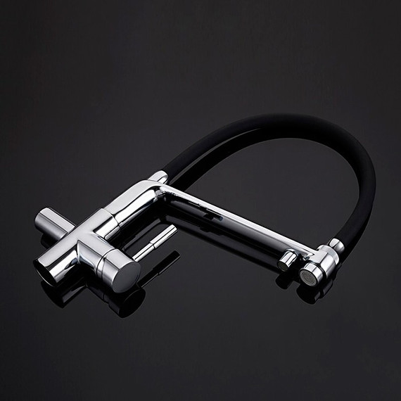 Смеситель для кухни Gappo G4398-7, черный/хром - фото 5