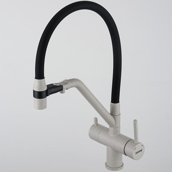 Смеситель для кухни Gappo G4398-81, белый/черный - фото 23