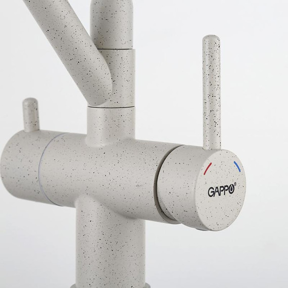 Смеситель для кухни Gappo G4398-81, белый/черный - фото 34