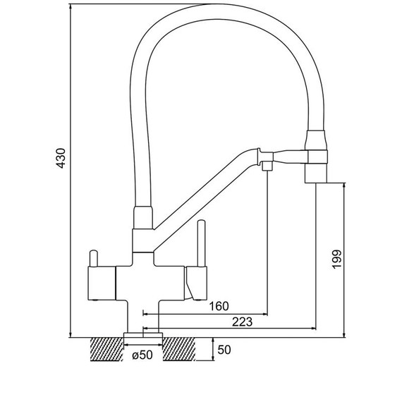 Смеситель для кухни Gappo G4398-81, белый/черный - фото 37